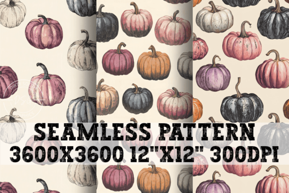 3 Seamless Patterns Vintage Pumpkins Review