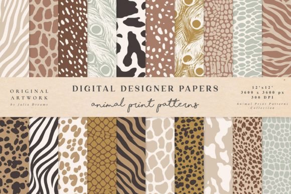 Animal Print Vector Seamless Patterns for Modern Graphics