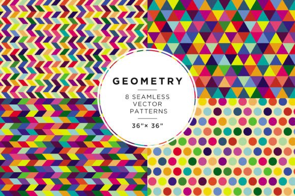 Geometric Vector Seamless Patterns for Modern Graphics