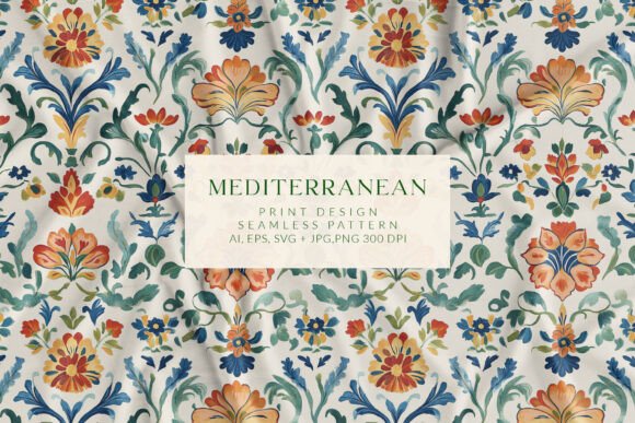 Mediterranean Seamless Pattern Vintage12: Graphics & Patterns