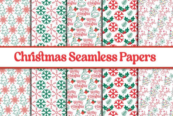 Merry Christmas Digital Patterns Designe for Graphics and Patterns
