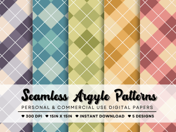 Seamless Argyle Patterns: Premium Graphics for Editorial Design