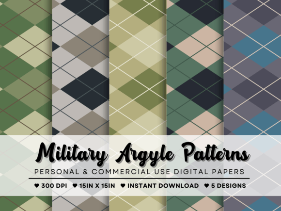 Seamless Military Argyle Patterns: Premium Graphics for Bold Branding