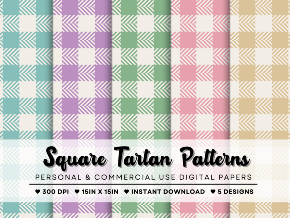 Seamless Square Tartan Patterns: A Graphic Design Asset Review