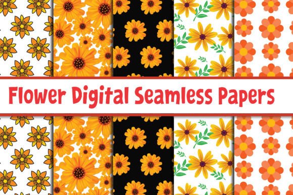 Sunflower Floral Seamless Patterns: A Review for Graphics and Patterns Sellers