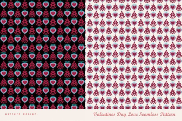 Valentines Seamless Digital Patterns Des for Graphics and Patterns